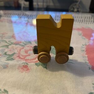 EUC name train wooden letter N train car